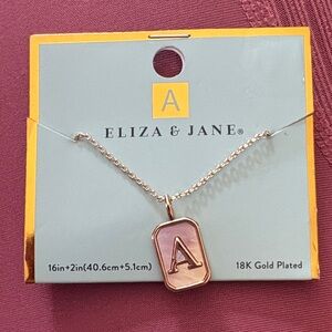 Gold Plated Initial Pendant Necklace